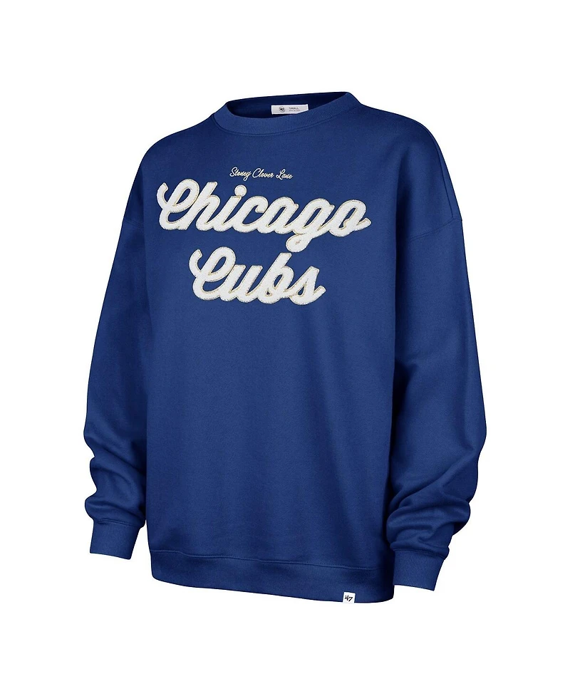 Stoney Clover Lane X '47 Brand Women's Royal Chicago Cubs Oversized Sweatshirt