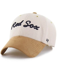Stoney Clover Lane X '47 Brand Men's Natural/Tan Boston Red Sox Script Charm Clean Up Adjustable Hat