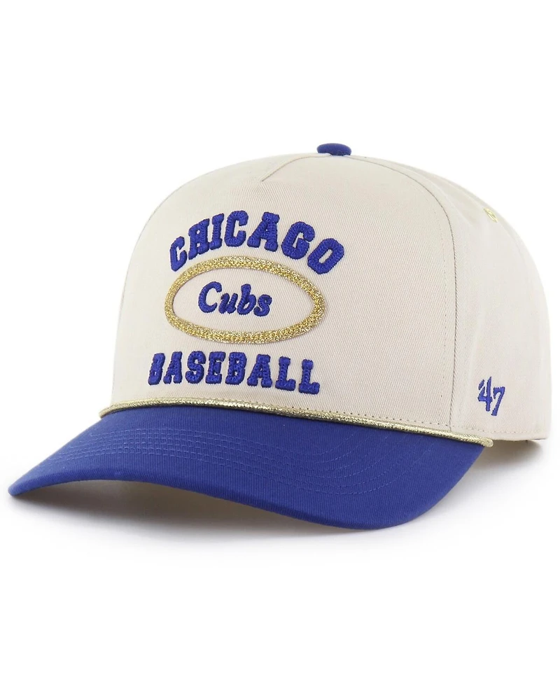 Stoney Clover Lane X '47 Brand Men's Natural/Royal Chicago Cubs Glitter Rope Hitch Adjustable Hat