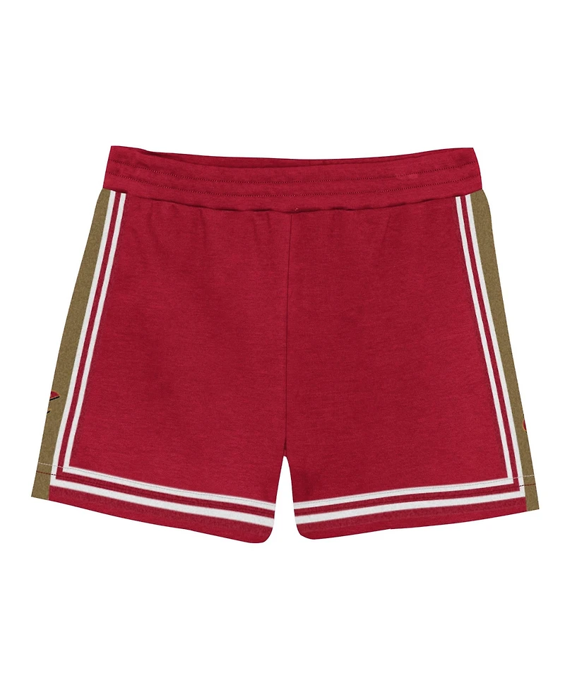 Mitchell & Ness Toddler 2-Piece LeBron James Burgundy Cleveland Cavaliers Play by Place T-Shirt and Shorts Set