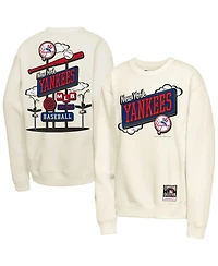 Mitchell & Ness Big Boys and Girls Natural New York Yankees Retro Billboard Sweatshirt