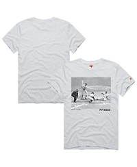 Homage Men's Jackie Robinson Ash Brooklyn Dodgers Cooperstown Collection Pay Player Graphic Tri-Blend T-Shirt