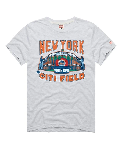 Homage Men's Ash New York Mets Tri-Blend Hyperlocal T-Shirt