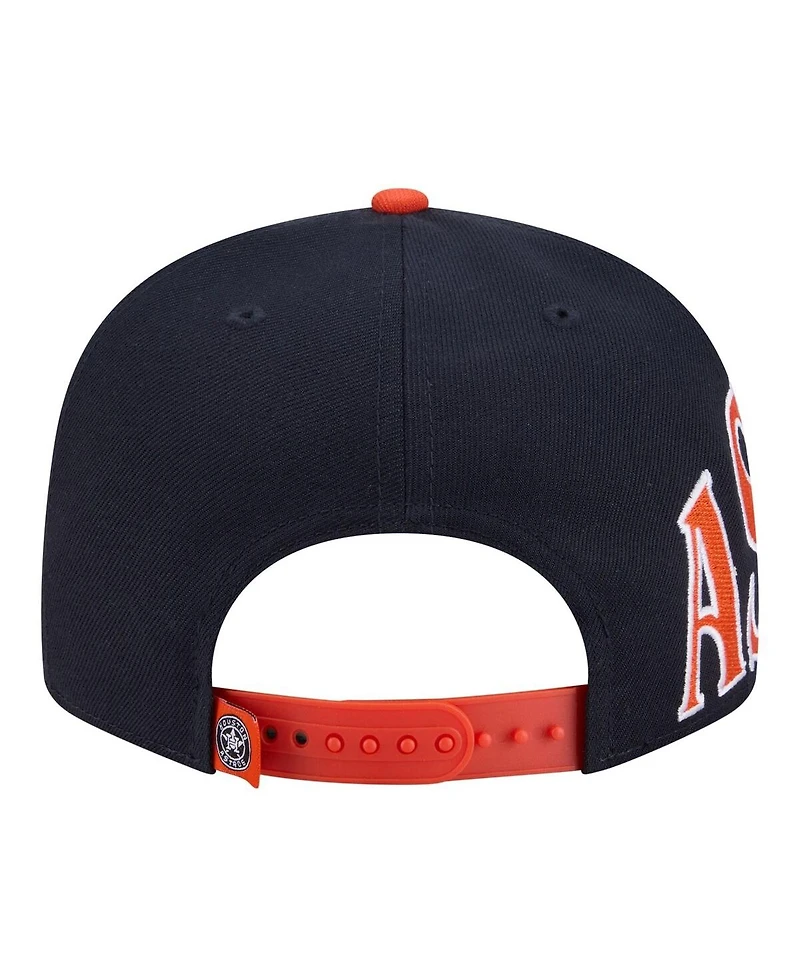 New Era Men's Navy/Orange Houston Astros Stretched Two-Tone 9FIFTY Adjustable Hat