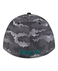 New Era Men's Black Philadelphia Eagles Camo A-Frame 39THIRTY Flex Hat