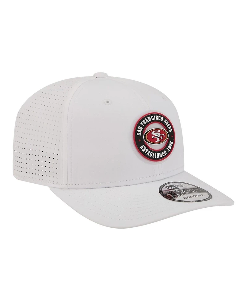 New Era Men's White San Francisco 49ers Coolera 9SEVENTY Adjustable Hat