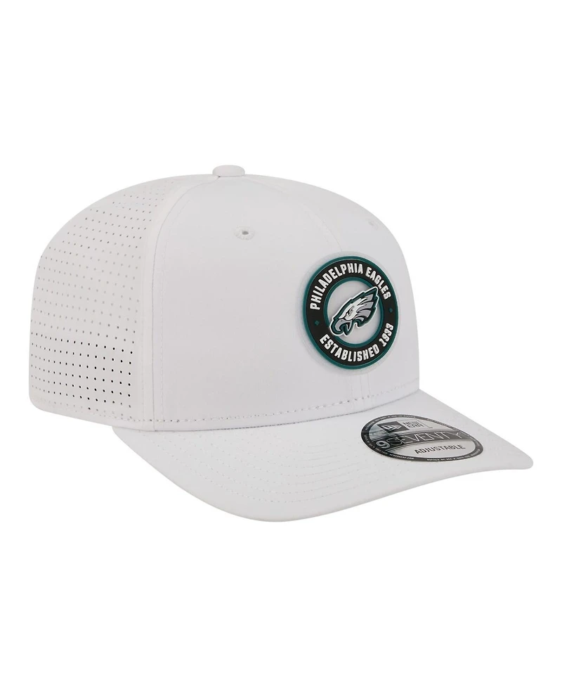 New Era Men's White Philadelphia Eagles Coolera 9SEVENTY Adjustable Hat