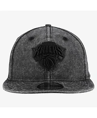 New Era Men's Black New York Knicks Washed Tonal 9FIFTY Snapback Hat