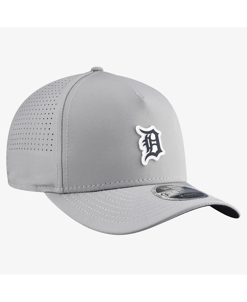 New Era Men's Gray Detroit Tigers Micro Logo 9FORTY M-Crown A-Frame Adjustable Hat