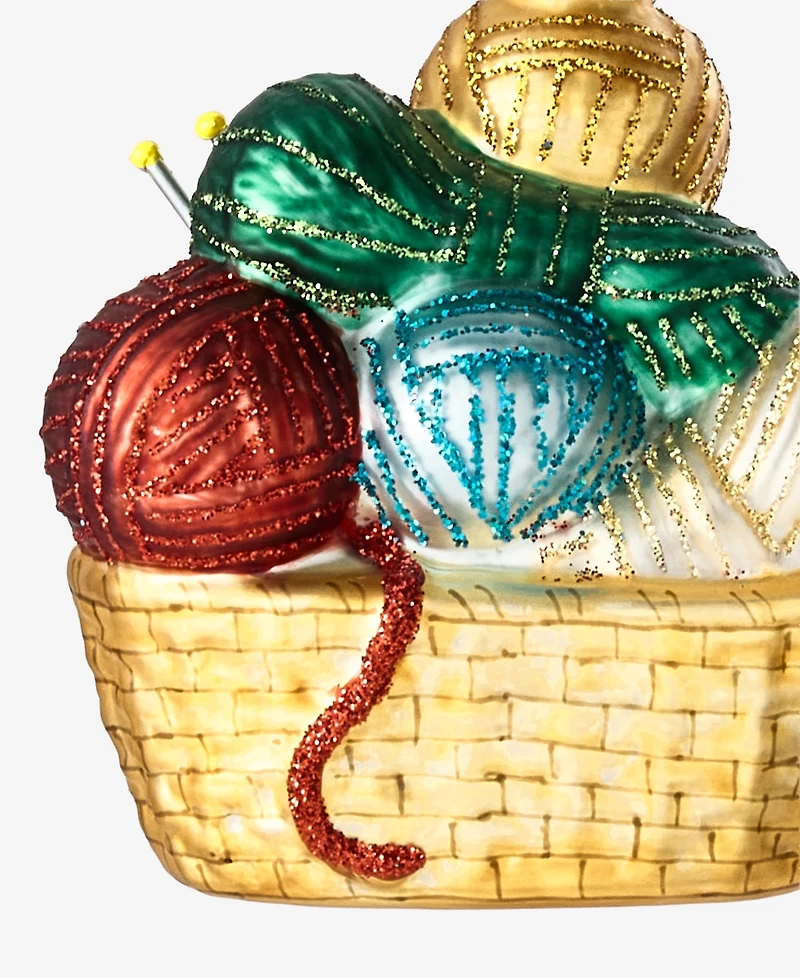 Holiday Lane Eclectic Charms Yarn Basket Ornament, Macy's Exclusive
