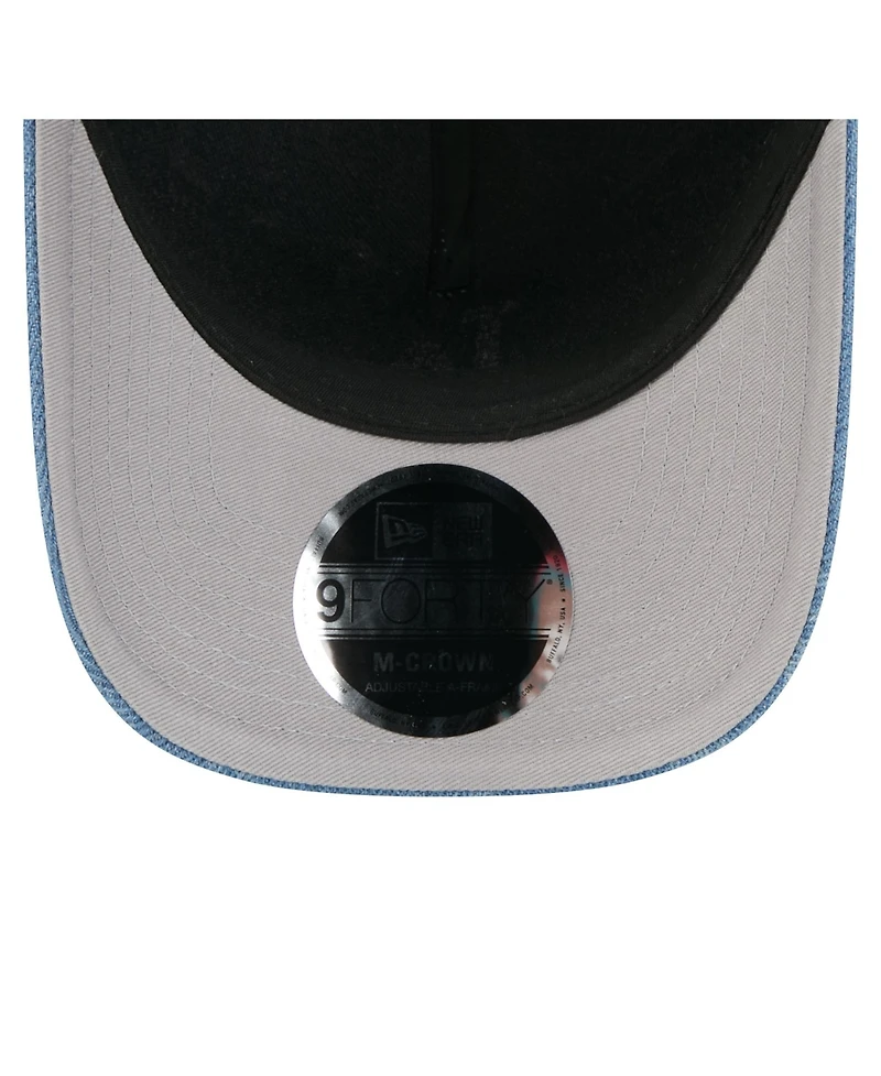 New Era Men's Denim Los Angeles Dodgers A-Frame 9FORTY Adjustable Hat