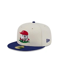 New Era Men's Cream/Royal Philadelphia Phillies Bullpen Cart 59FIFTY Fitted Hat