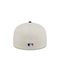 New Era Men's Cream/Navy Boston Red Sox Bullpen Cart 59FIFTY Fitted Hat