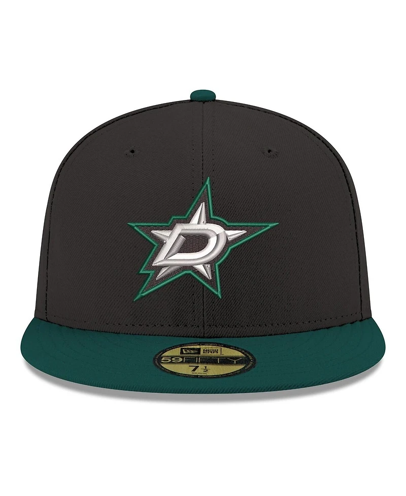 New Era Men's Black Dallas Stars Core Logo Two-Tone 59FIFTY Fitted Hat