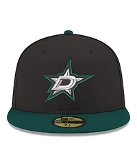 New Era Men's Black Dallas Stars Core Logo Two-Tone 59FIFTY Fitted Hat