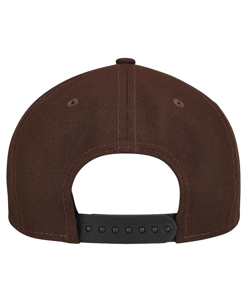 New Era Men's Dark Brown Dallas Cowboys Burnt Wood A-Frame 9FORTY Adjustable Hat