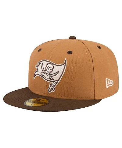 New Era Men's Light Brown/Dark Brown Tampa Bay Buccaneers Two-Tone Walnut 59FIFTY Fitted Hat