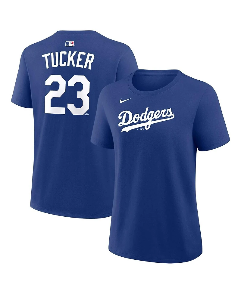 Nike Women's Kyle Tucker Royal Los Angeles Dodgers Name and Number T-Shirt