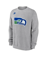 Nike Men's Heather Gray Seattle Seahawks Vintage Osprey Head Club Sweatshirt
