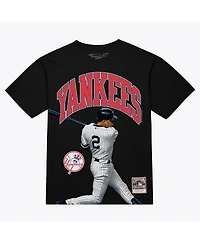Mitchell & Ness Men's Derek Jeter Black New York Yankees Photo Arch Player Graphic T-Shirt