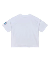Mitchell & Ness Women's White Tennessee Titans Head Coach Cropped T-Shirt