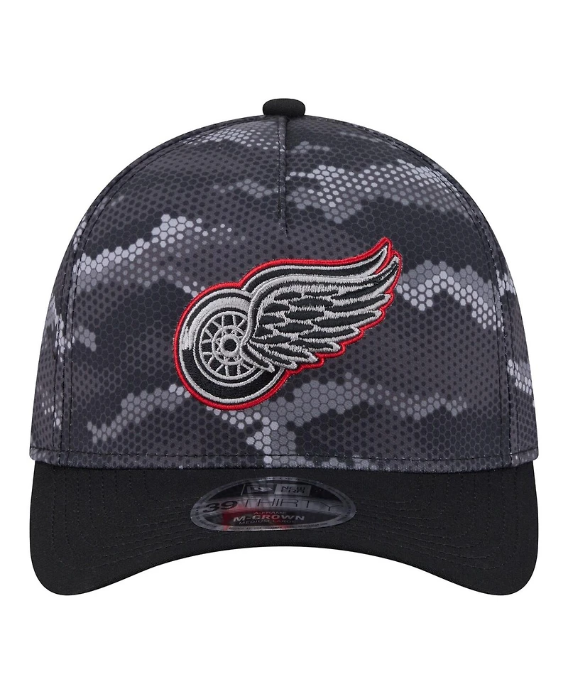 New Era Men's Black Detroit Red Wings Zero Dark 39THIRTY Flex Hat
