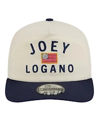 New Era Men's Cream/Navy Joey Logano Flag 19TWENTY Adjustable Hat