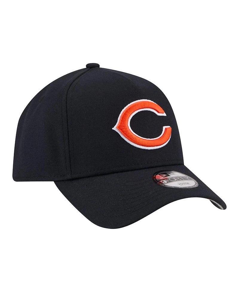 New Era Big Boys and Girls Navy Chicago Bears 9FORTY A-Frame Adjustable Hat