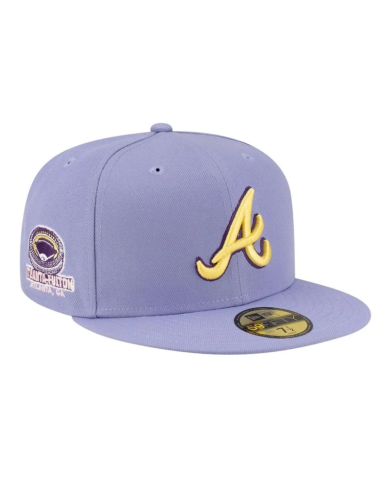 New Era Men's Light Purple Atlanta Braves Lavender Bloom 59FIFTY Fitted Hat