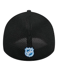 New Era Men's Black St. Louis Blues Logo 39THIRTY Flex Hat