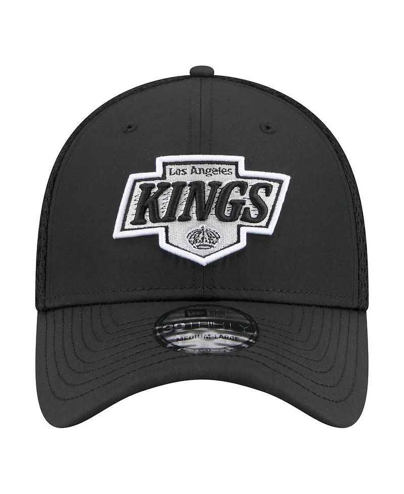 New Era Men's Black Los Angeles Kings Logo 39THIRTY Flex Hat