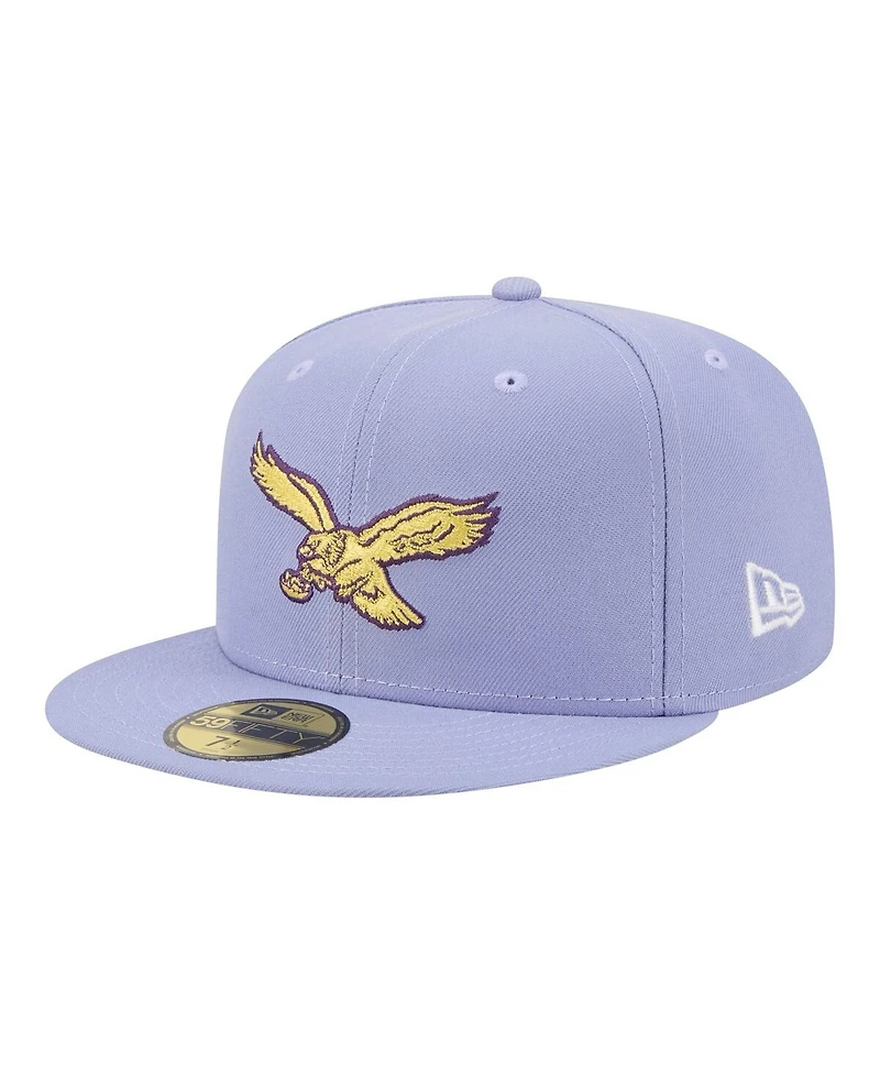 New Era Men's Light Purple Philadelphia Eagles Lavender Bloom 59FIFTY Fitted Hat