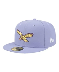 New Era Men's Light Purple Philadelphia Eagles Lavender Bloom 59FIFTY Fitted Hat