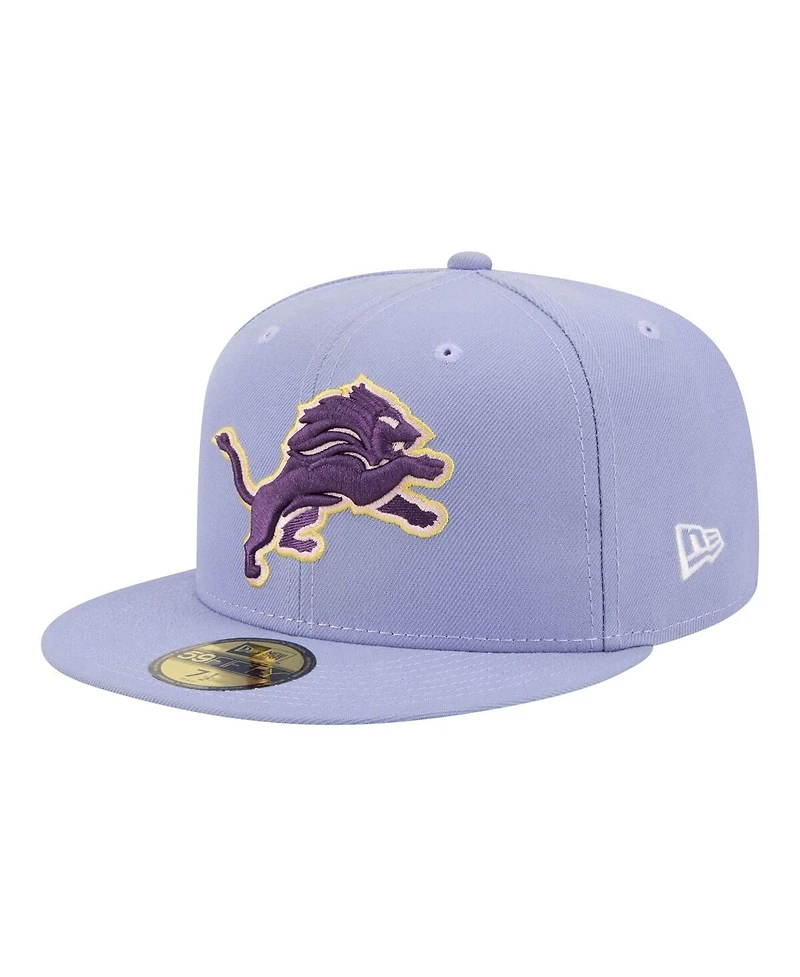 New Era Men's Light Purple Detroit Lions Lavender Bloom 59FIFTY Fitted Hat