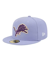 New Era Men's Light Purple Detroit Lions Lavender Bloom 59FIFTY Fitted Hat