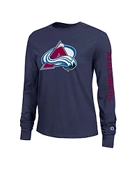Champion Women's Blue Colorado Avalanche 2-Hit Long Sleeve T-Shirt