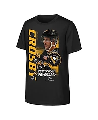 Outerstuff Big Boys and Girls Sidney Crosby Black Pittsburgh Penguins Playmaker T-Shirt
