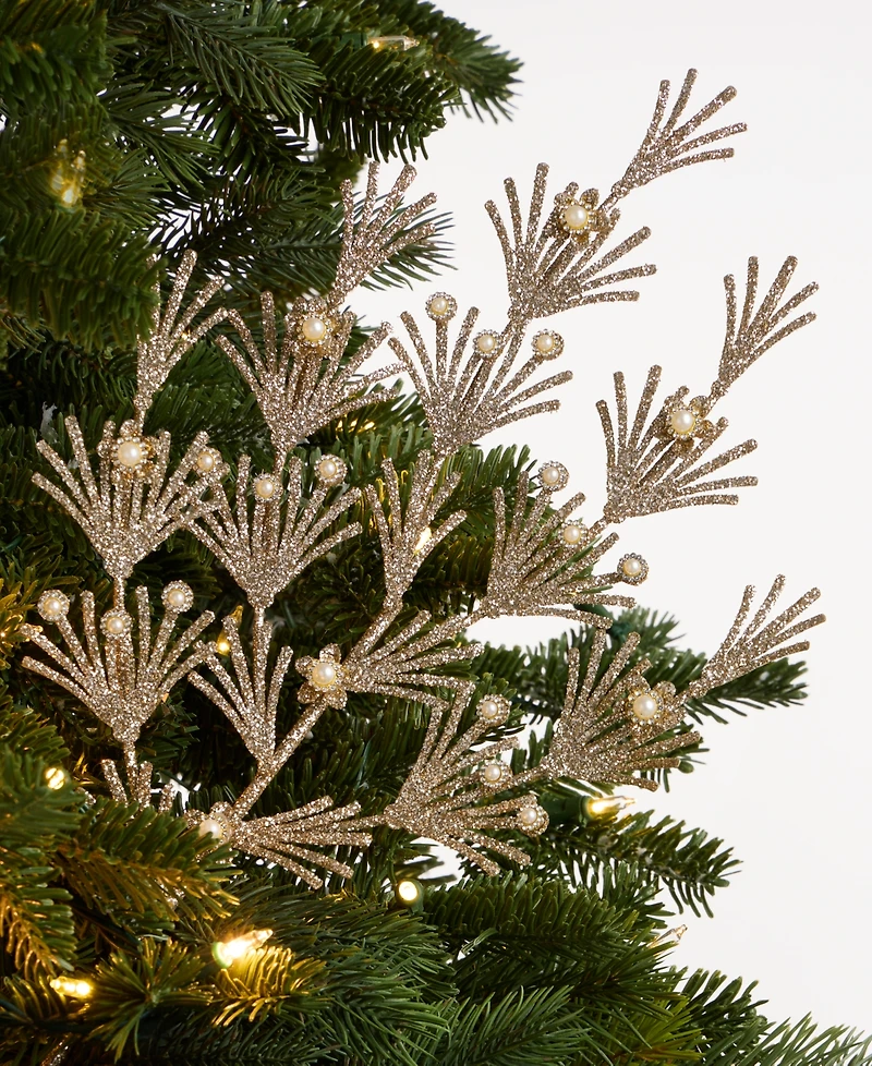 Holiday Lane Gilded Glamour Leaves Pick, Macy's Exclusive