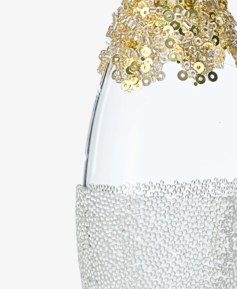 Holiday Lane Gilded Glamour Glass Frosted Finial Ornament, Macy's Exclusive