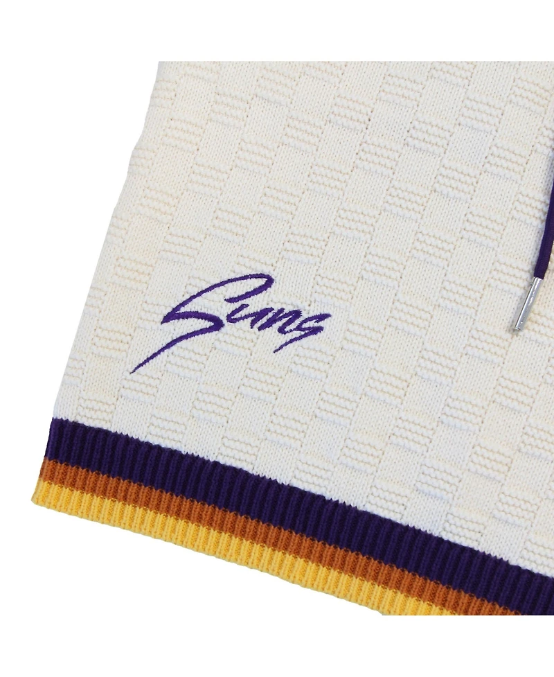 Authmade Men's and Women's Cream Phoenix Suns Solar Flare Premium Knit Shorts