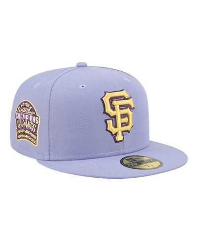 New Era Men's Light Purple San Francisco Giants Lavender Bloom 59FIFTY Fitted Hat