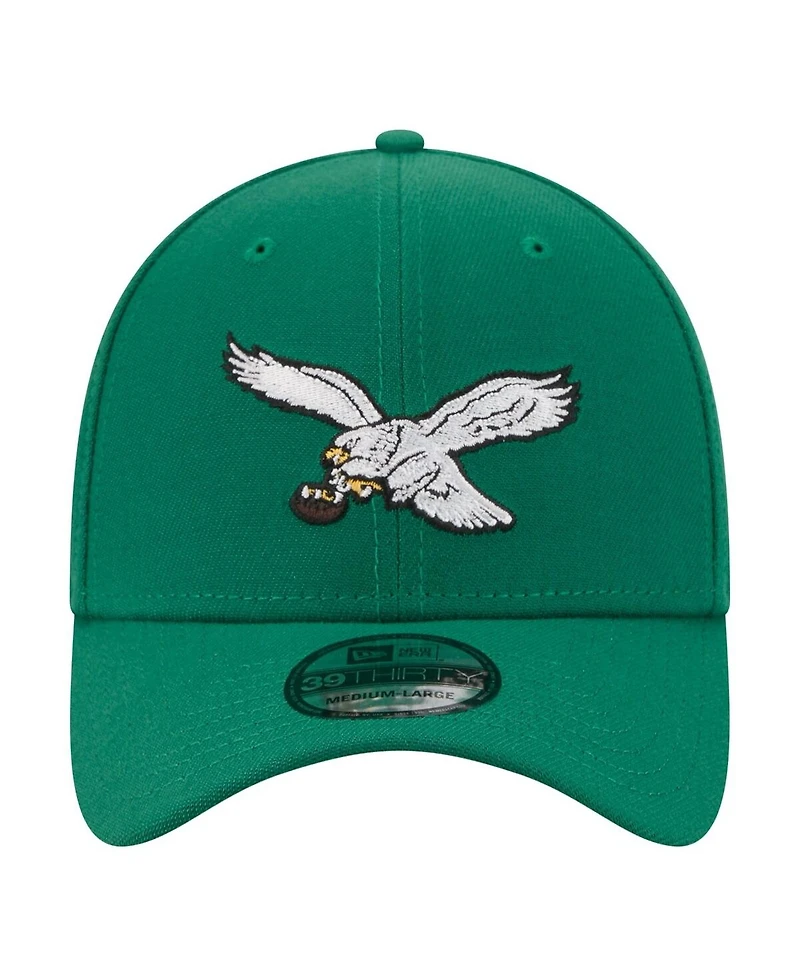 New Era Men's Kelly Green Philadelphia Eagles Core Team 39THIRTY Flex Hat
