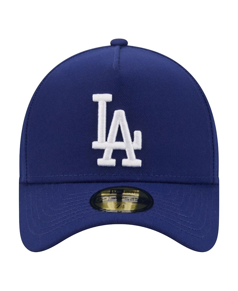 New Era Men's Royal Los Angeles Dodgers A-Frame 59FORTY Fitted Hat