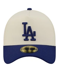 New Era Men's Cream/Royal Los Angeles Dodgers Chrome A-Frame 59FORTY Adjustable Hat