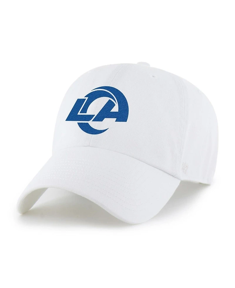 '47 Brand Men's White Los Angeles Rams Primary Logo Clean Up Adjustable Hat