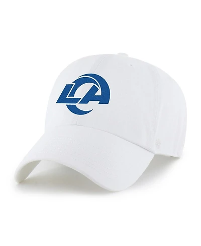 '47 Brand Men's White Los Angeles Rams Primary Logo Clean Up Adjustable Hat