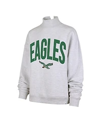 '47 Brand Women's Gray Philadelphia Eagles Subtle Muse Mock Neck Sweatshirt