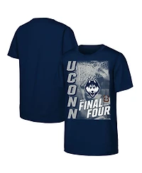 Outerstuff Big Boys and Girls Navy UConn Huskies 2026 Ncaa Men's Basketball Tournament March Madness Final Four T-Shirt