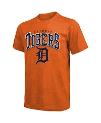 Majestic Threads Men's Tarik Skubal Orange Detroit Tigers Triblend Name and Number T-Shirt