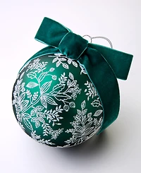 Holiday Lane Holiday Toile Floral Pattern Ball Ornament, Macy's Exclusive